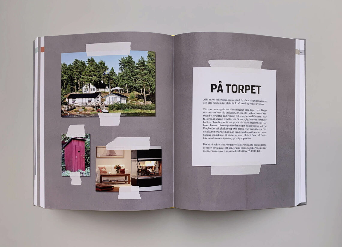 Uppslag med kapitelstart med titeln "På torpet" boken "Stora boken för hemmfixaren"